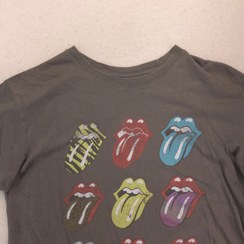 The Rolling Stones Short Sleeve Band Crew Neck T Shirt Mens Size Medium M Gray